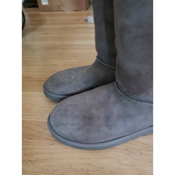 UGG Australia Boots Womens 9 Gray Classic Tall II Shearling Winter 5815 - Picture 4 of 9